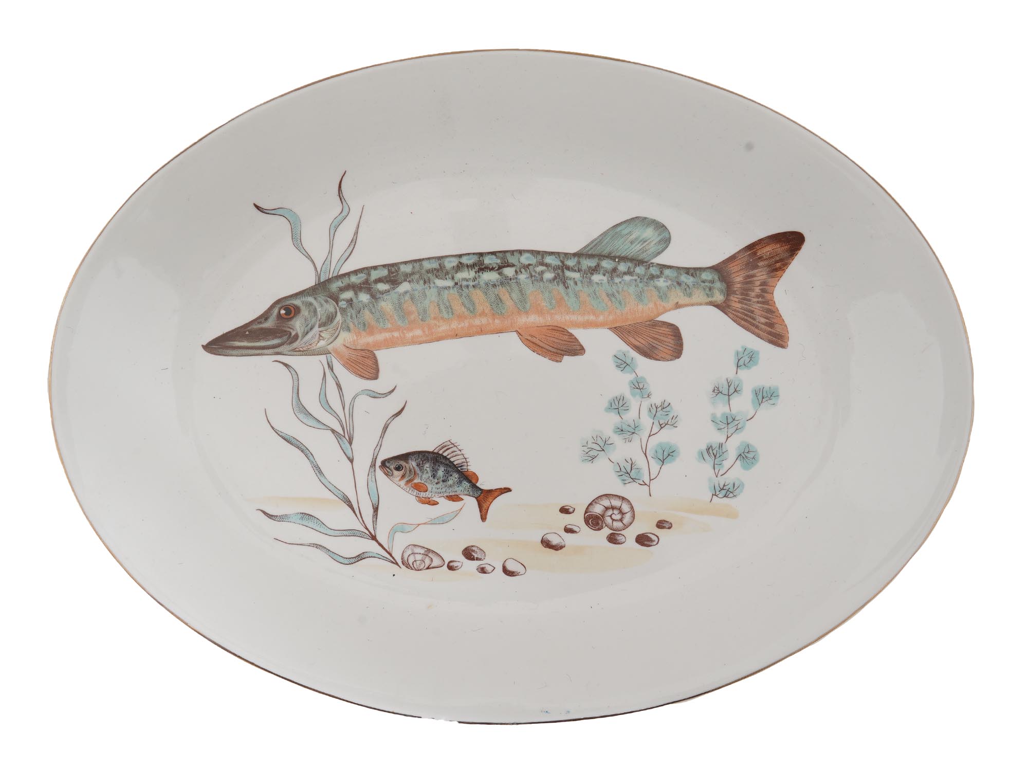 VINTAGE POLISH CMIELOW PORCELAIN FISH SERVEWARE PIC-2